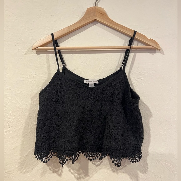 Black crop tank top lace - Picture 3 of 6